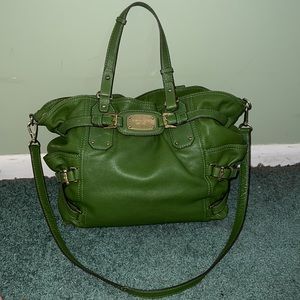COPY - Michael Kors Large Green Tote Purse, shoulder bag or crossbody strap RAR…